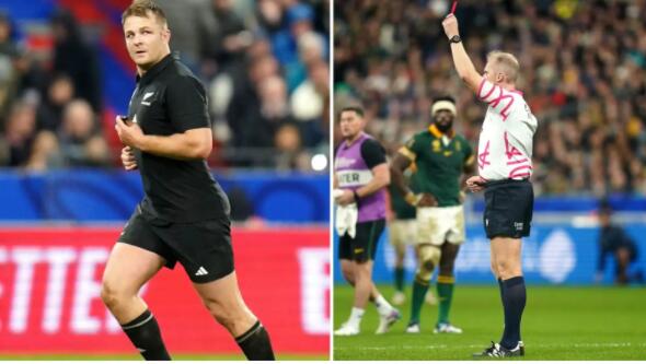 El capitán de los All Blacks, Sam Kane, se convierte en el primer jugador expulsado en la final de la Copa Mundial de Rugby